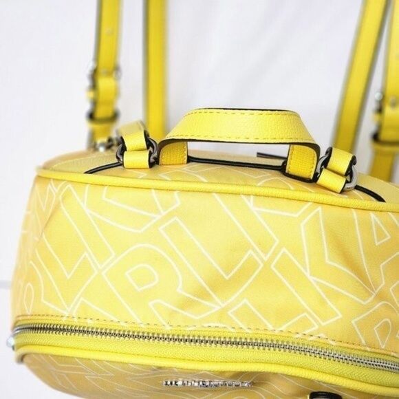 NEW! Karl Lagerfeld Paris Adele Yellow Backpack / Hand Bag main image 7
